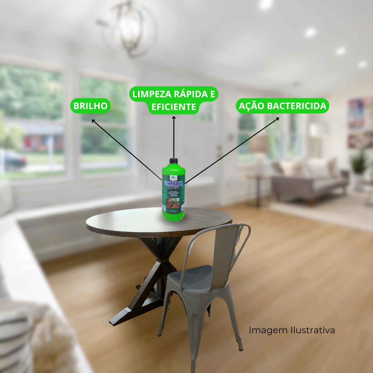 Limpador Multiuso 1 Litro Concentrado Lavanda Remove Sujeira - Imagem 4