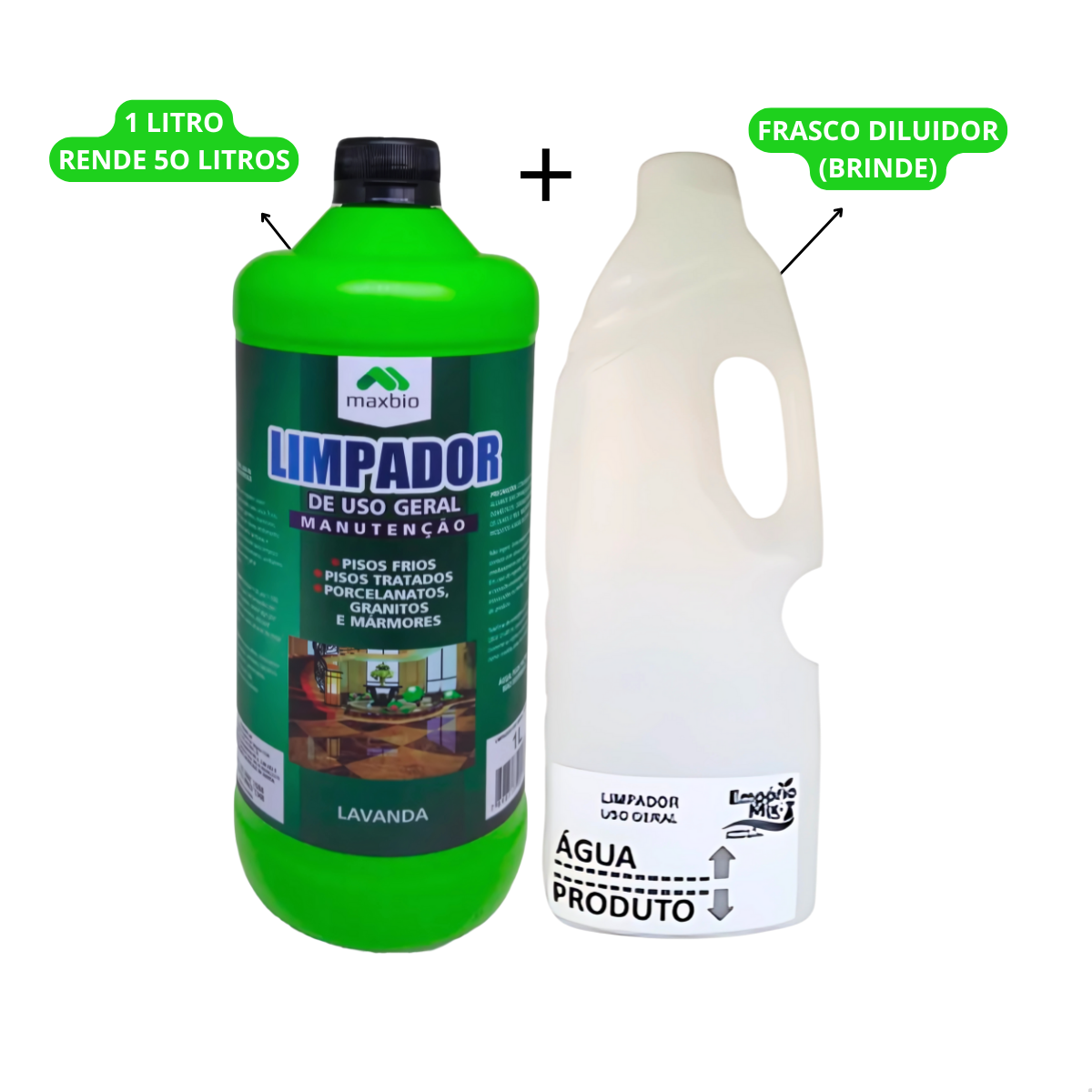 Limpador Multiuso 1 Litro Concentrado Lavanda Remove Sujeira - Imagem 3