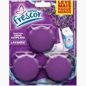 BLOCO TRIPLO P/ CX ACOPLADA 45G LAVANDA - NOVO FRESCOR
