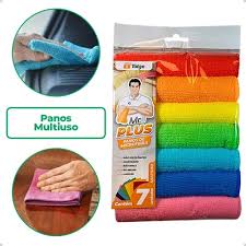 PANO MICROFIBRA 30 X 30 CM  - MR PLUS PACOTE 7 UNIDADES