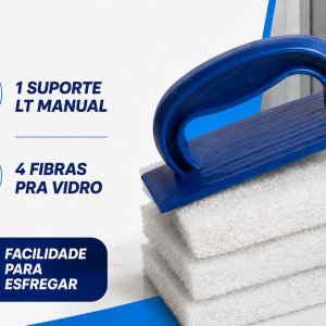 SUPORTE LT MANUAL P/ FIBRACO AZUL + 4 FIBRAS BRANCAS  - LIMBERCLEAN